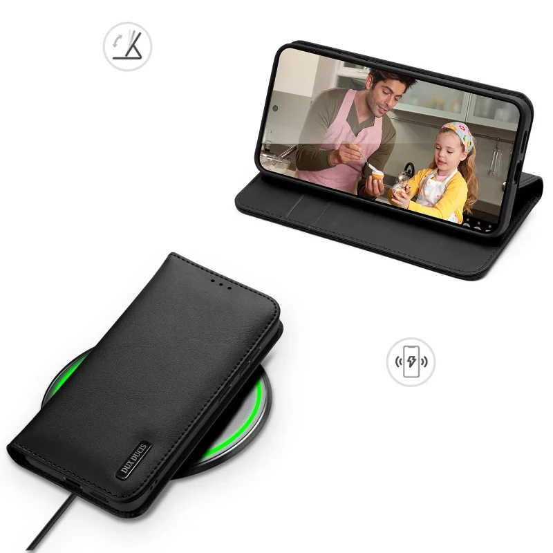 Op Lung Kiem Bao Da Va Vi Dux Ducis Hivo Series Samsung S25 Edge Black 6