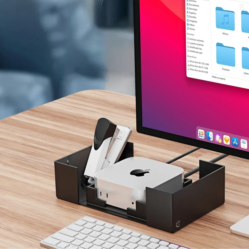Hop Dung Dux Ducis Bang Da PU Bao Ve Mac Mini M4 M4 Pro 9