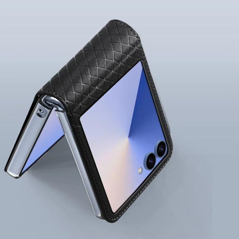 Op Lung Dux Ducis Da PU Bril Series SamSung Z Flip 7 5G Black 5