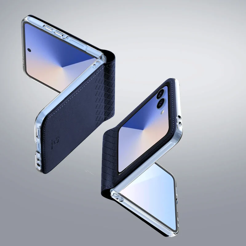 Op Lung Dux Ducis Da PU Bril Series SamSung Z Flip 7 5G Blue 6