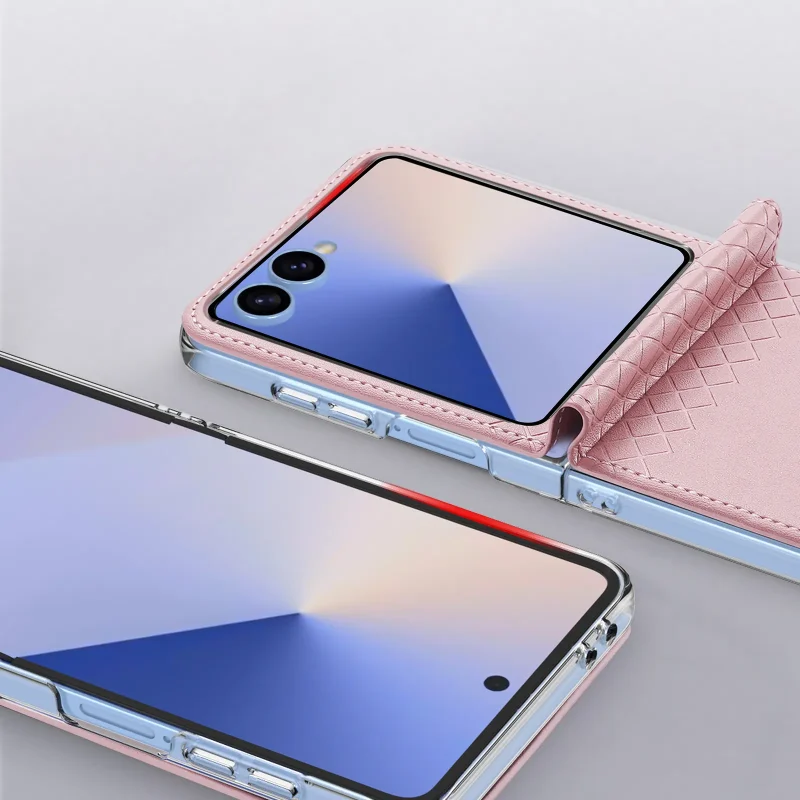 Op Lung Dux Ducis Da PU Bril Series SamSung Z Flip 7 5G Pink 10