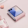 Op Lung Dux Ducis Da PU Bril Series SamSung Z Flip 7 5G Pink 12