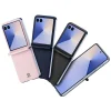 Op Lung Dux Ducis Da PU Bril Series SamSung Z Flip 7 5G Pink 4