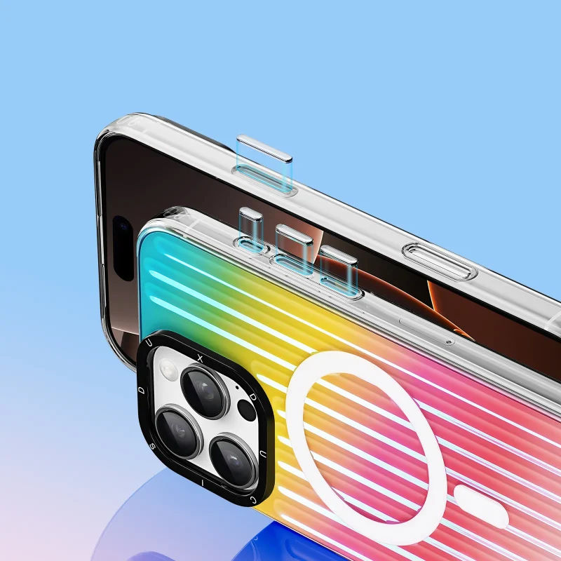 Op Lung Dux Ducis Zest Series Magnetic Cho iPhone 16 Pro Max16 Pro Gradient Rainbow 5 12