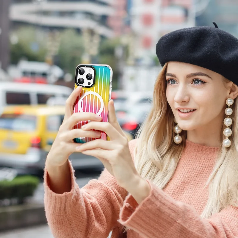 Op Lung Dux Ducis Zest Series Magnetic Cho iPhone 16 Pro Max16 Pro Gradient Rainbow 8 15