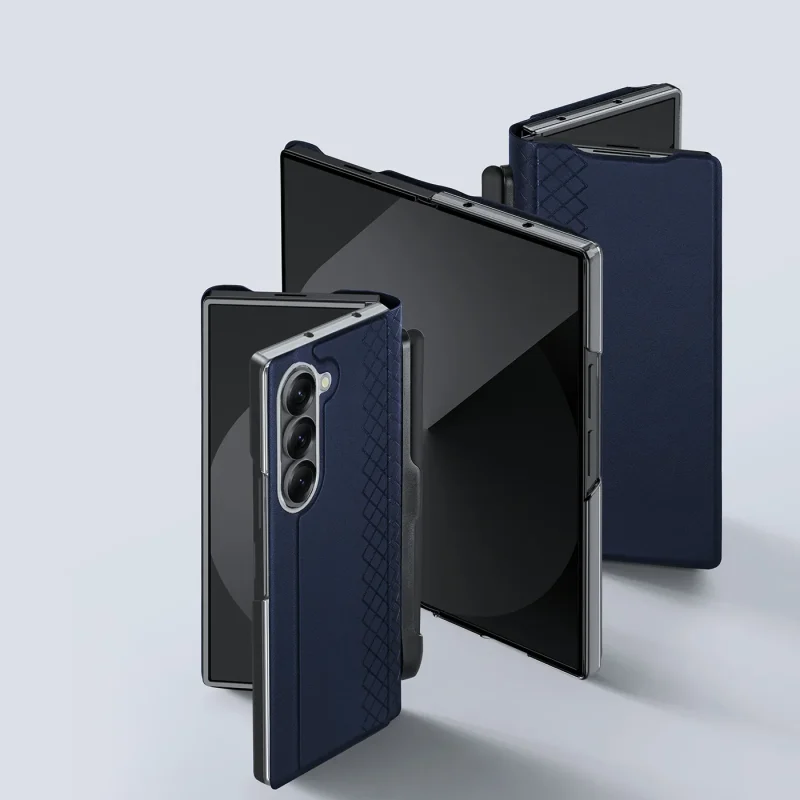 Op lung Dux Ducis Bril Series SamSung Z Fold 7 With Pen Holder Blue 6