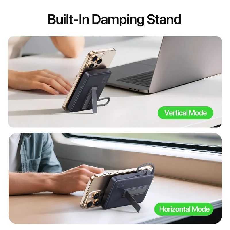 Pin Sac Du Phong Khong Day Duzzona P2 10000mAh 22.5W Tu Tinh 3in1 10