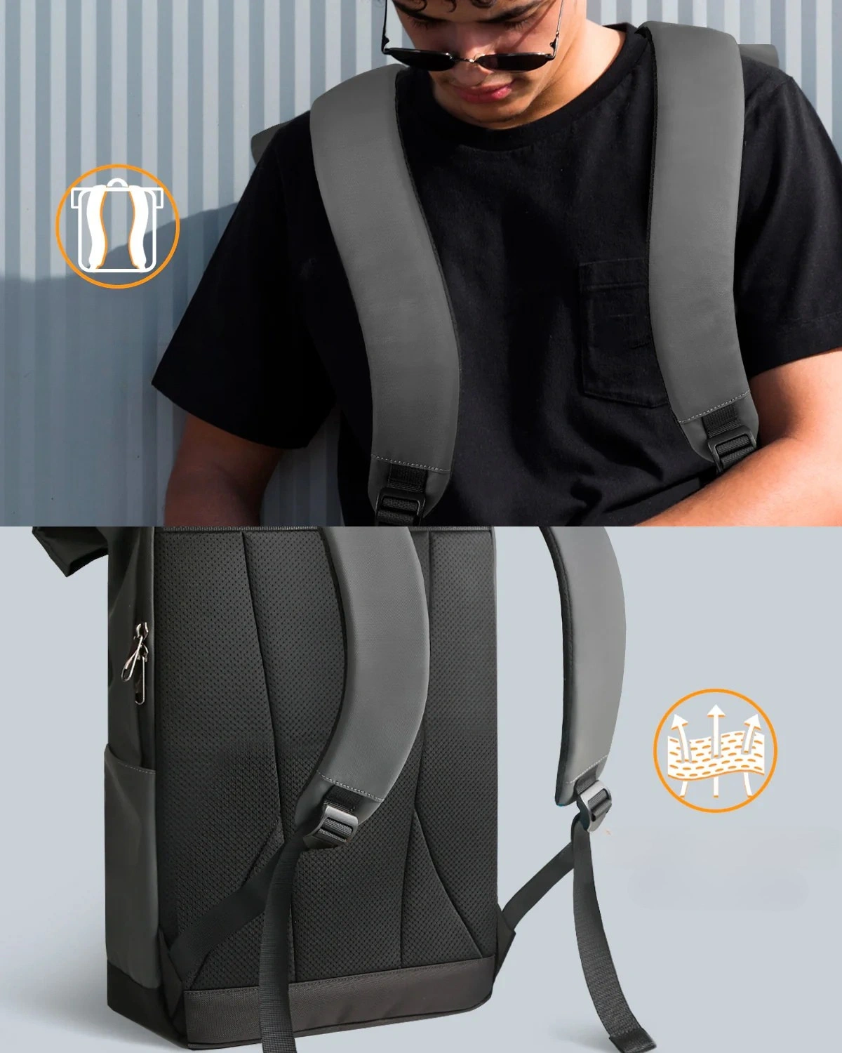 balo deo vai inateck roll top waterproof backpack bp01003 black v1 1 1