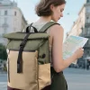 balo deo vai inateck roll top waterproof backpack bp01003 khaki green 6