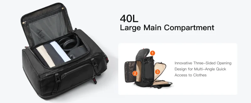 balo du lich inateck large splashproof carry on travel backpack cho laptop 17 inch bpx31 40l 16
