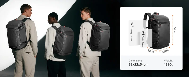 balo du lich inateck large splashproof carry on travel backpack cho laptop 17 inch bpx31 40l 21