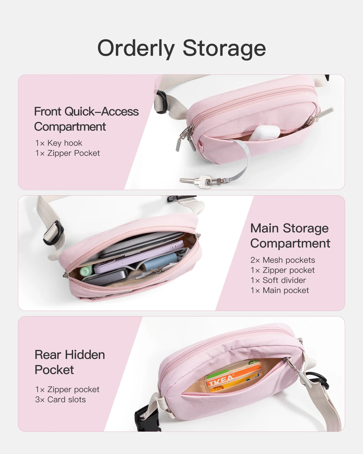 tui deo cheo inateck x mini rfid blocking sling bag fb01002 pink7