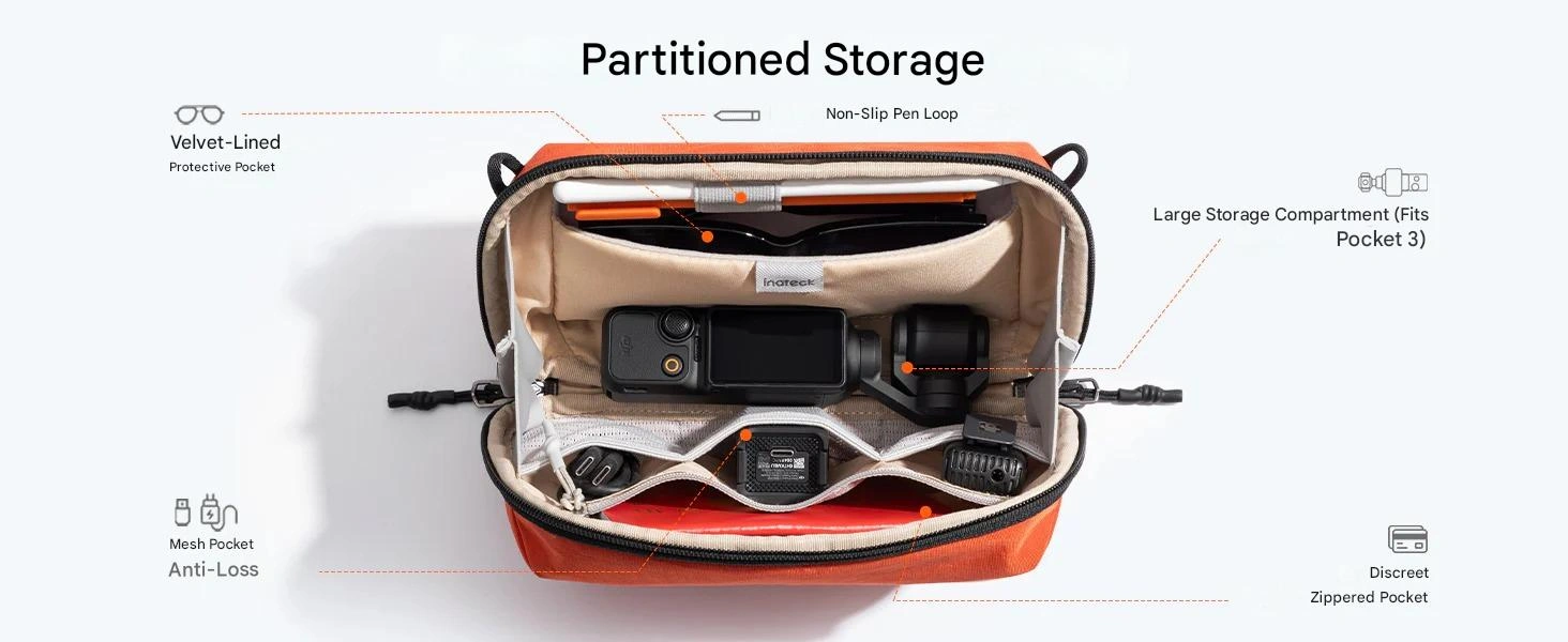 tui dung phu kien inateck electronic accessories organizer abm33 3