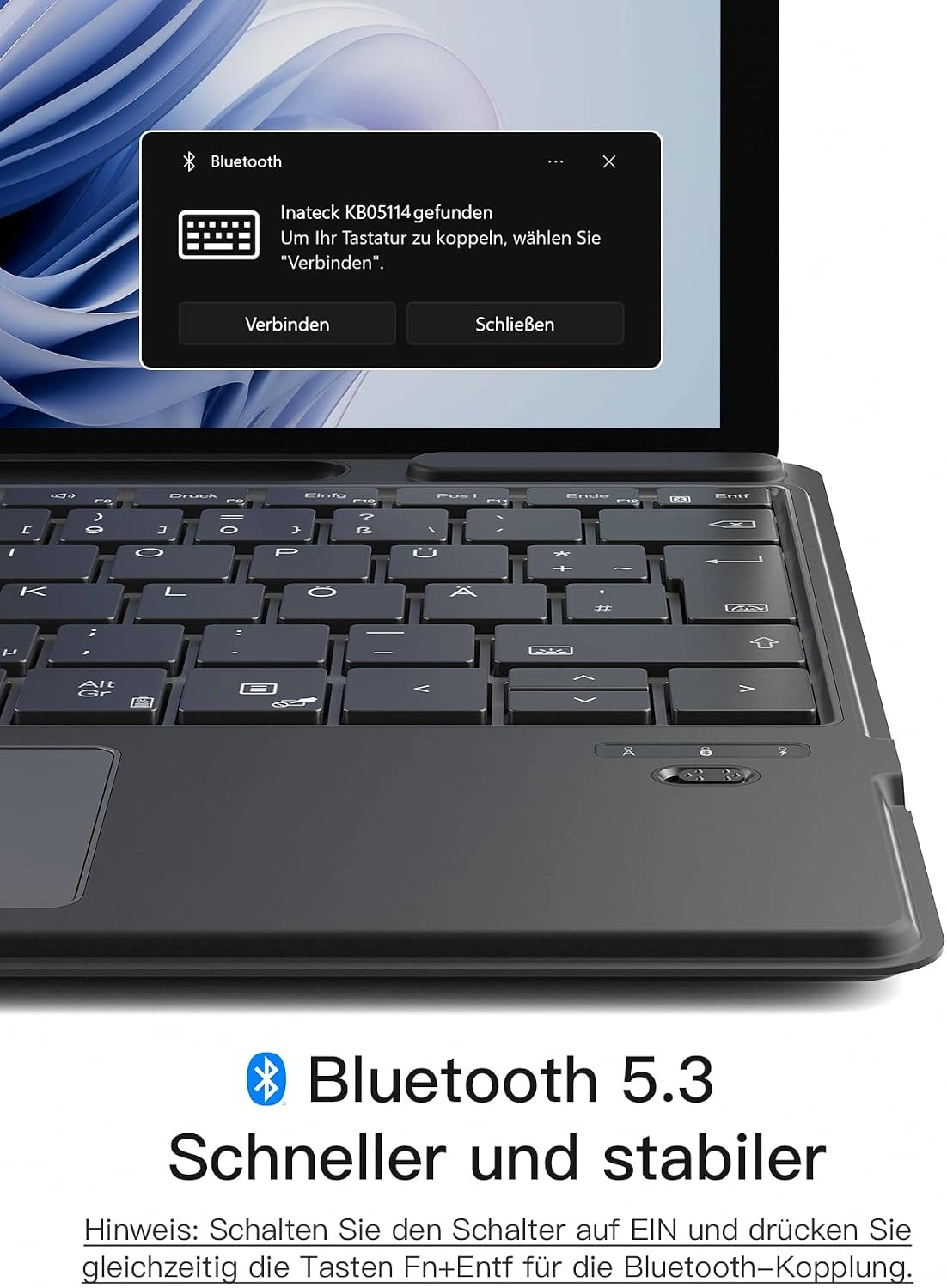 ban phim bluetooth inateck cho surface pro x8 9 10 11 kb05114 9 1