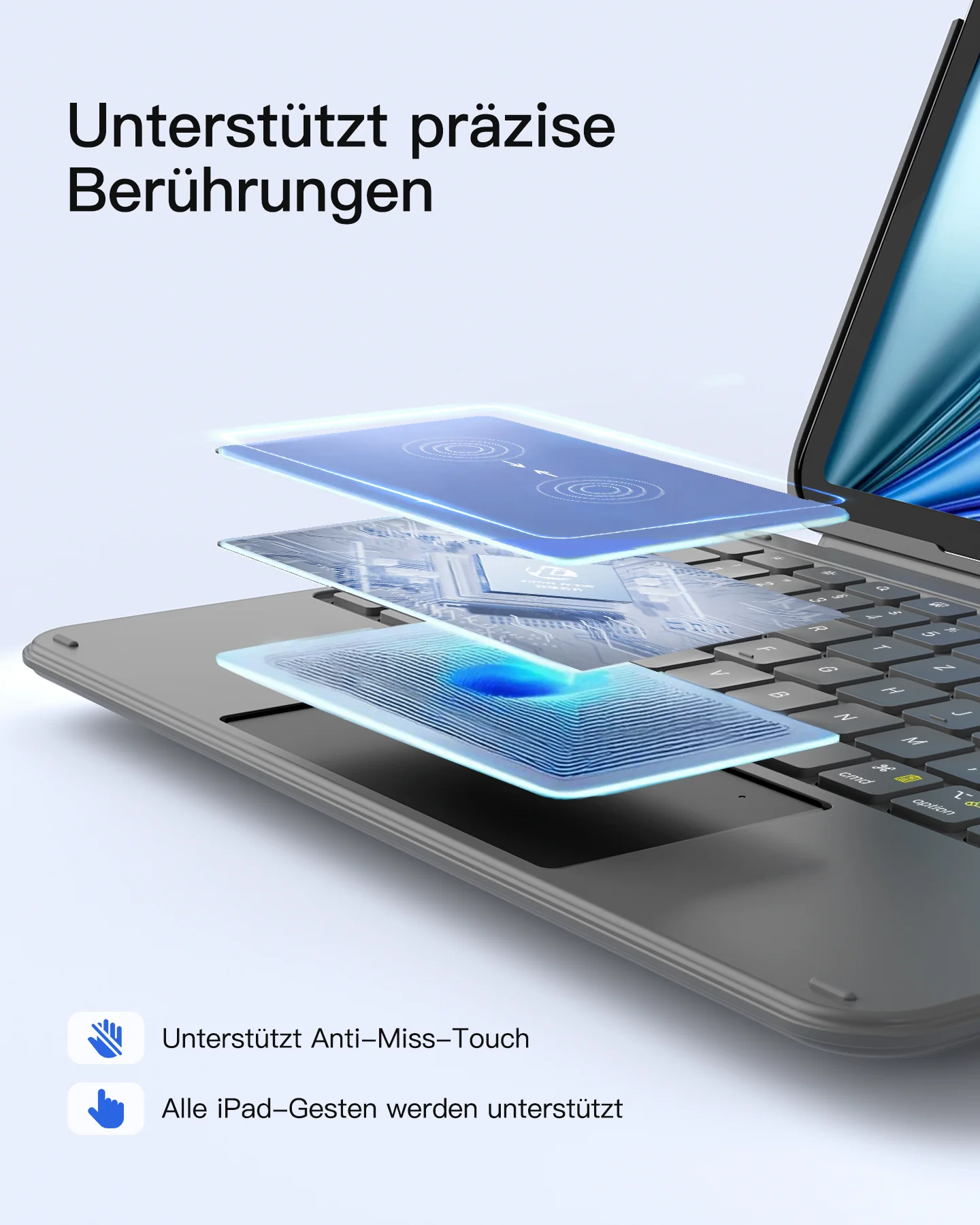ban phim bluetooth kiem op lung inateck acetouch cho ipad 11 10 air pro 11 inch kb04122 gray 8 1