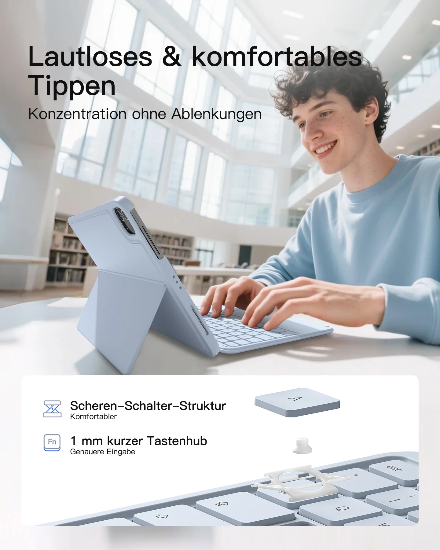 ban phim bluetooth kiem op lung inateck acetouch cho ipad pro 11 inch m4 m5 2024 2025 kb04122 11 light blue 5 1