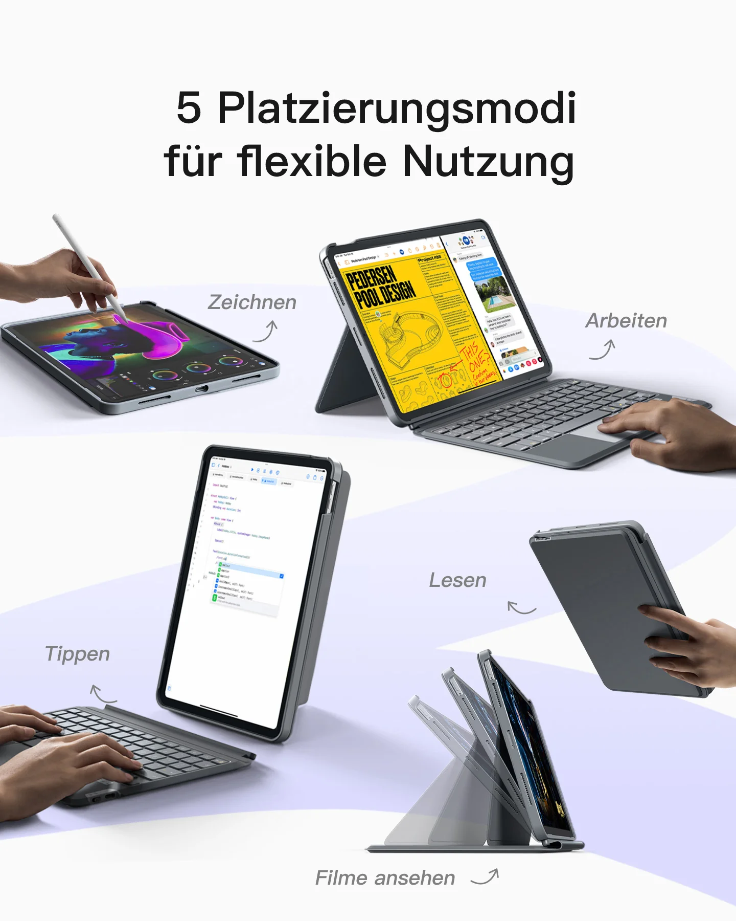 ban phim bluetooth kiem op lung inateck acetouch led rgb cho ipad 11 gen a16 10 gen 10 9 inch kb04112 gray 5 1