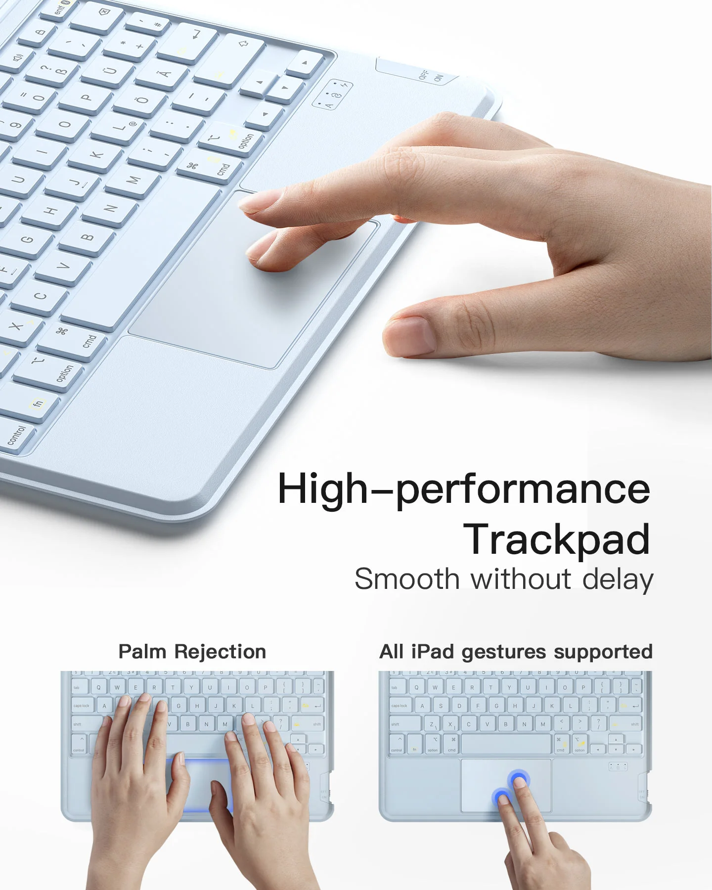 ban phim bluetooth kiem op lung inateck acetouch led rgb cho ipad 11 gen a16 10 gen 10 9 inch kb04112 light blue 5 1
