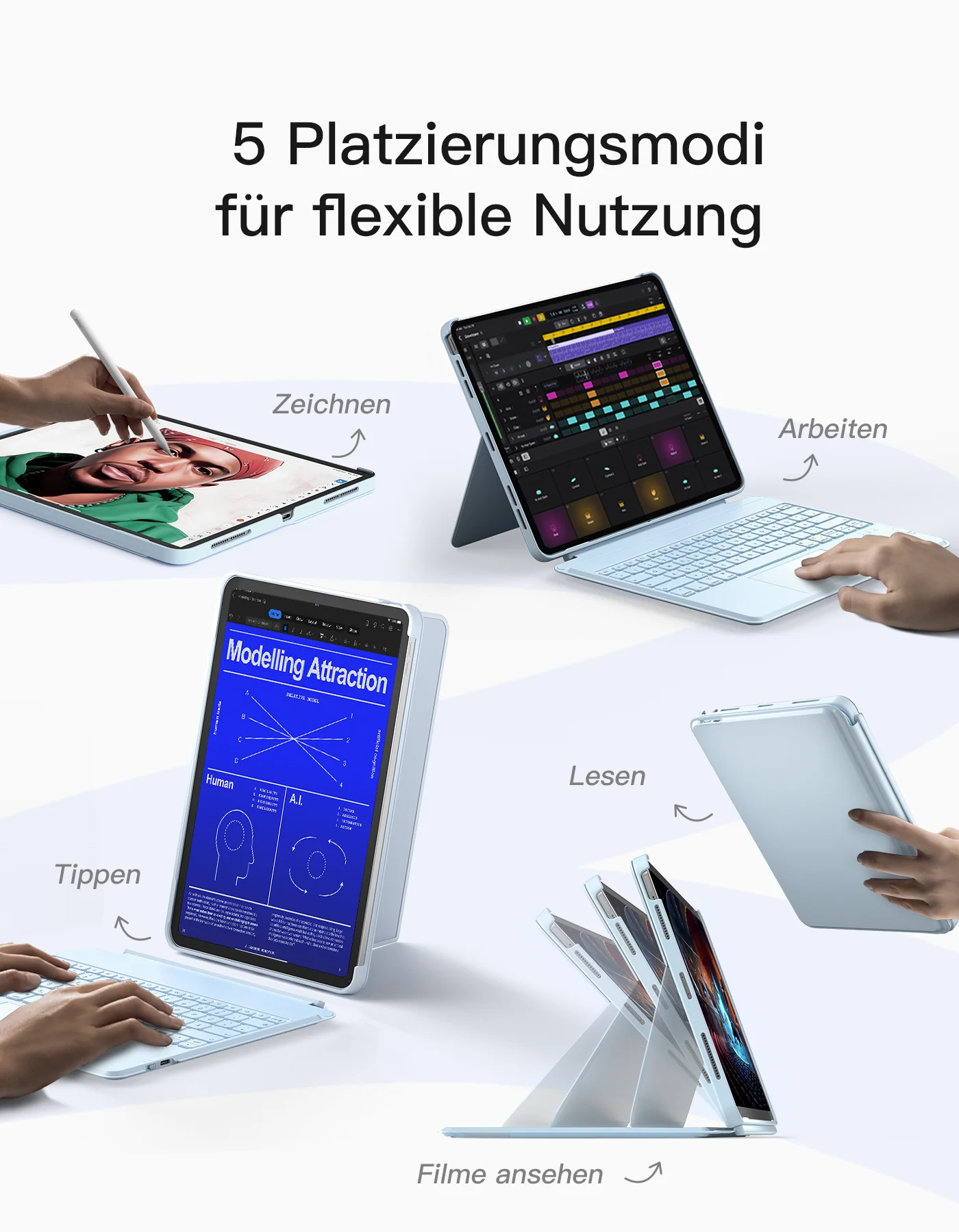 ban phim bluetooth kiem op lung inateck acetouch led rgb cho ipad air 13 pro 12 9 kb04118 light blue 5 1