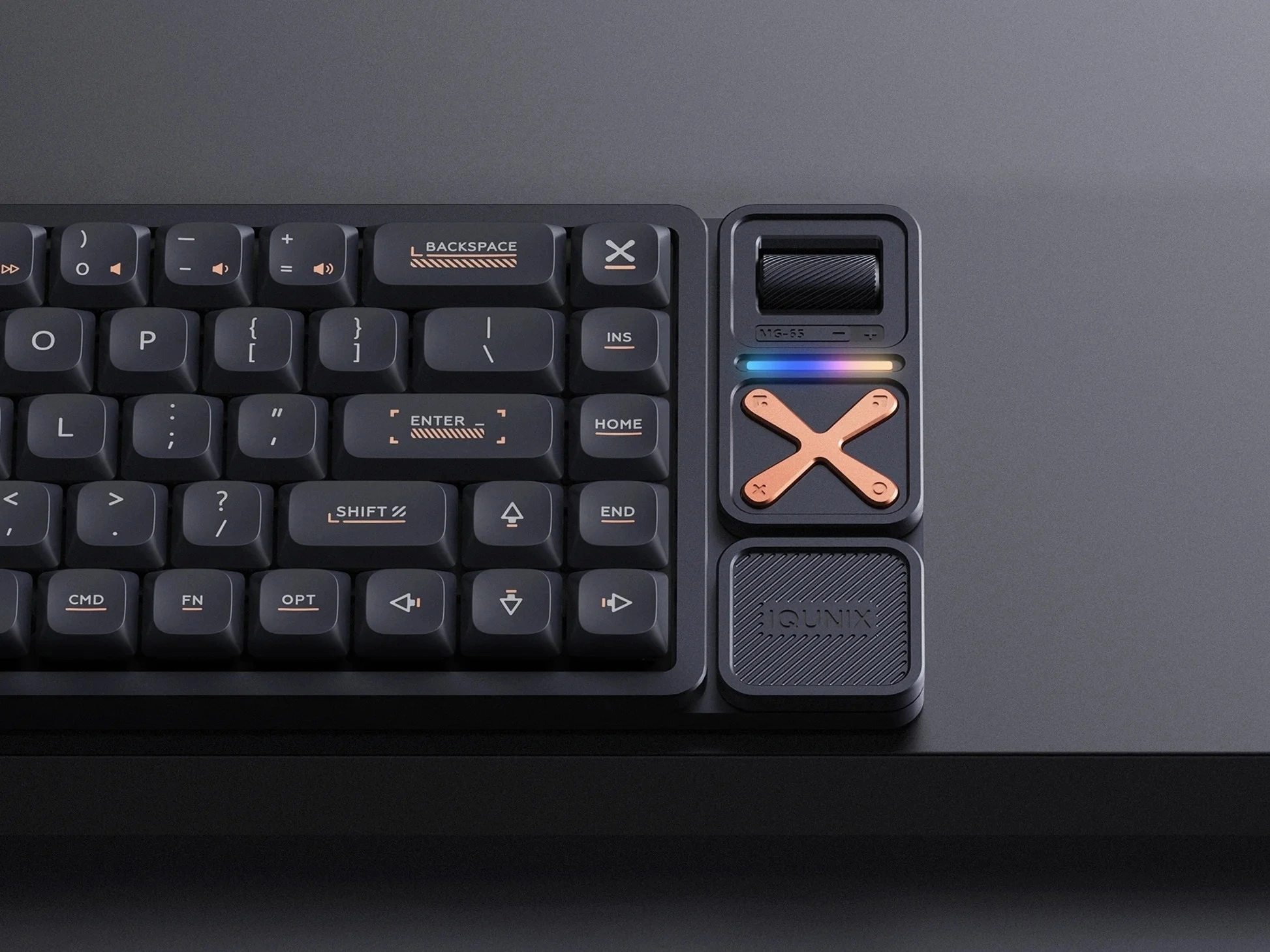 ban phim co iqunix magi65 pro low profile aluminum shadow black pc 3 1