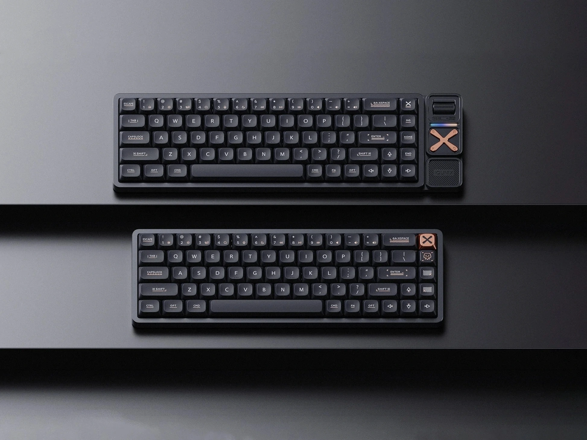 ban phim co iqunix magi65 pro low profile aluminum shadow black pc 4 1
