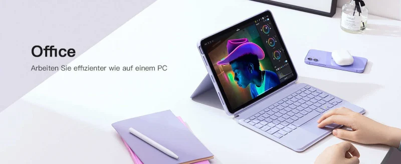 banner ban phim bluetooth kiem op lung inateck acetouch led rgb cho ipad air 7 6 5 4 pro 11 inch 4 3 2 1 kb04111 purple 2