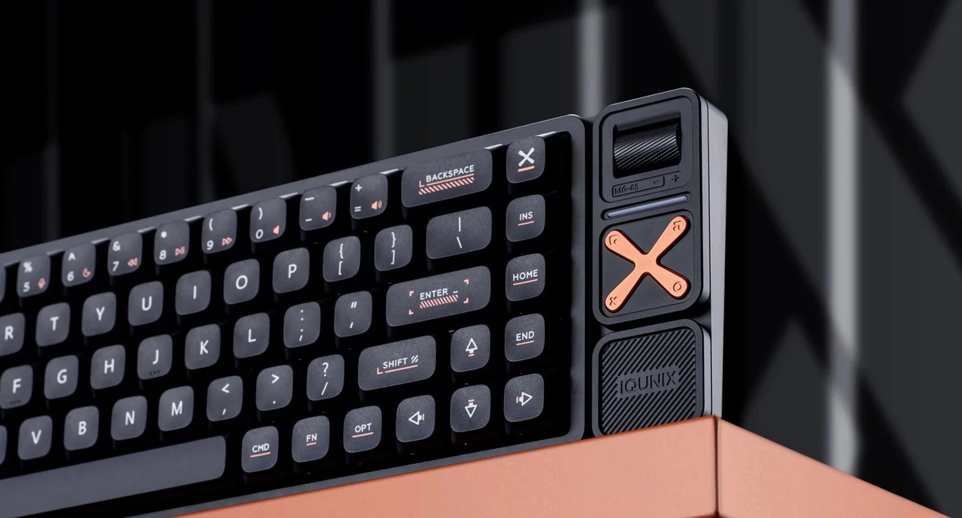 mo ta san pham ban phim co iqunix magi65 low profile aluminum pc 18