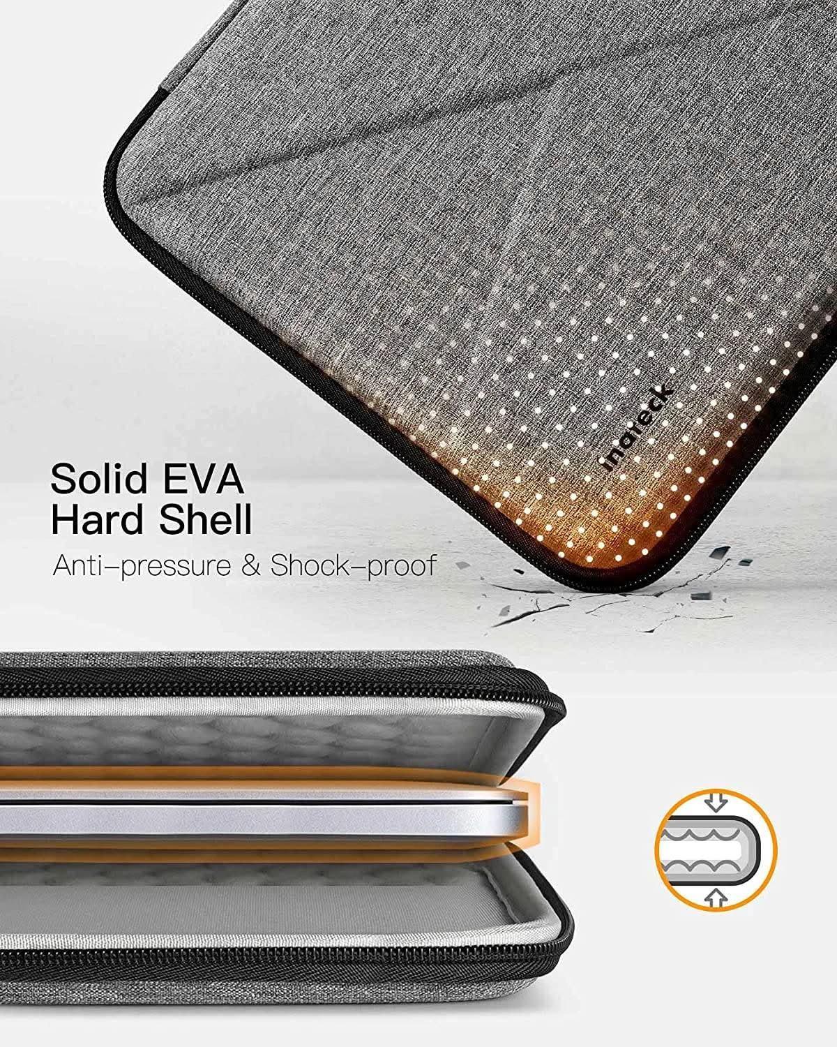 tui chong soc inateck hard shell eva cho laptop macbook air pro 13 inch lb01007 13 gray 5 1