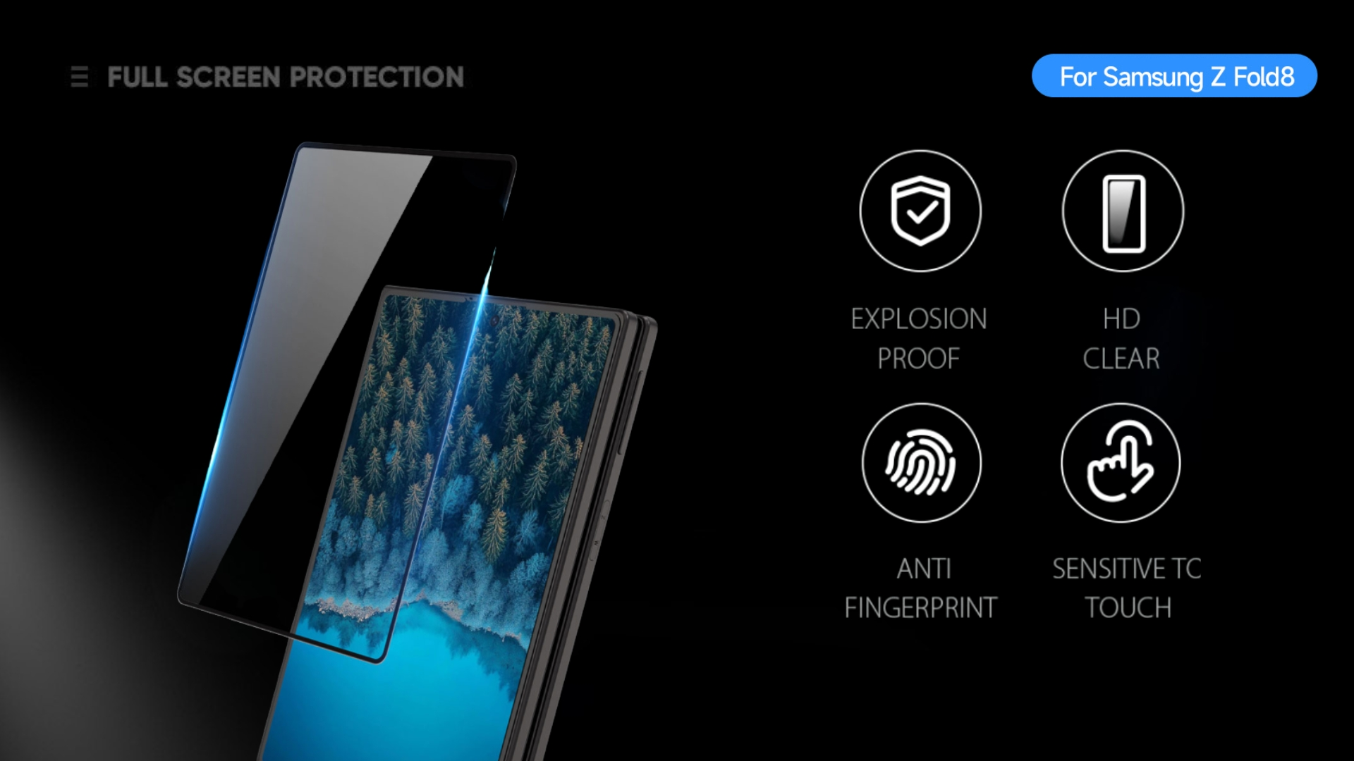 cuong luc 2 5d tempered glass screen protector cho samsung z fold8 2
