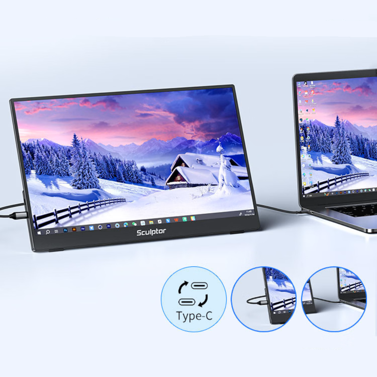 Màn Hình Di Động Sculptor 15.6 inch Cảm Ứng FHD IPS 60Hz - MF156LR 6 man hinh di dong sculptor 15 6 touch screen fhd 60hz mf156lr 7